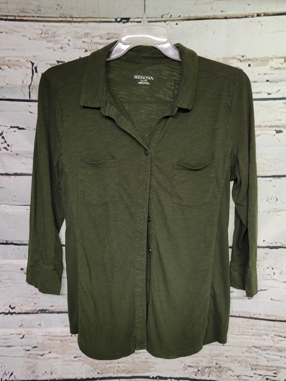 Merona Olive Green Crew Neck Tee